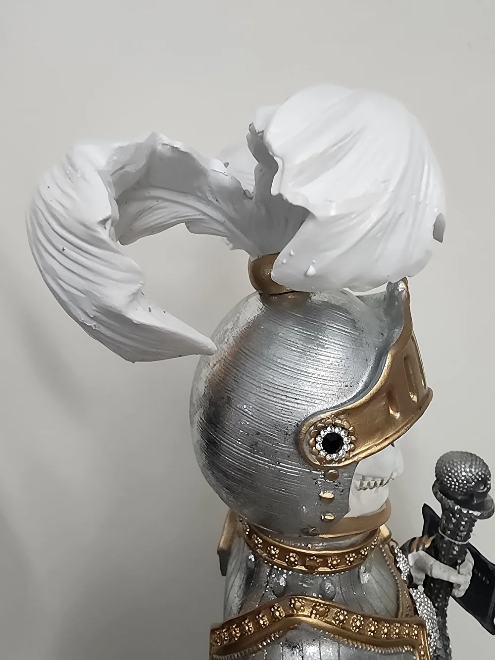 Gold and Silver Skeletal Knight Figurine - Decorative Home Party Accent 29